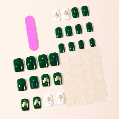 Dekoratives Shamrock Nagelkunstset Brehn