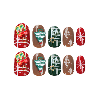 Kunstvolle Weihnachtsnagelkunst mit festlichem Design Brehn