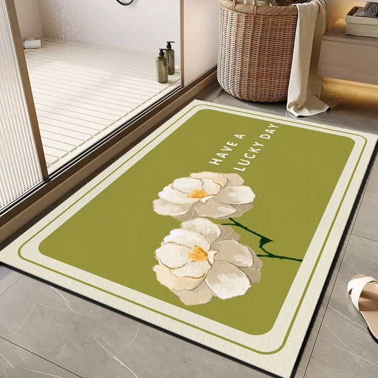 Fröhliche Blumenbotschaft Badteppich Brehn