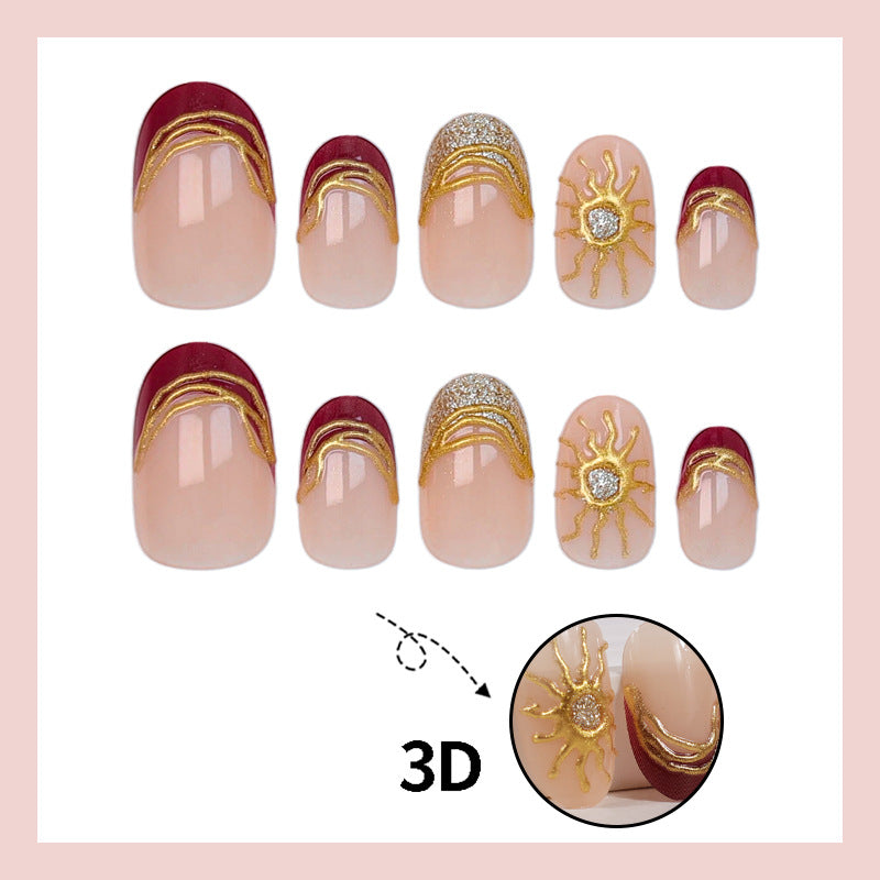 Kunstnagelset mit elegantem Glitzer- und Farbverlauf Design Brehn