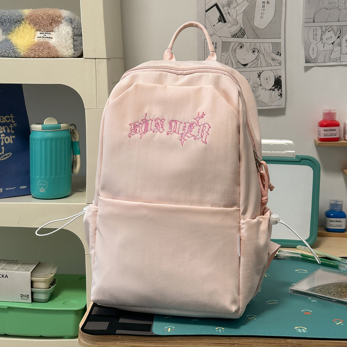Stylische gestickte Rucksack Brehn 1791206064