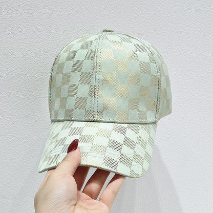 Damen Mesh Karo Baseball Cap Brehn