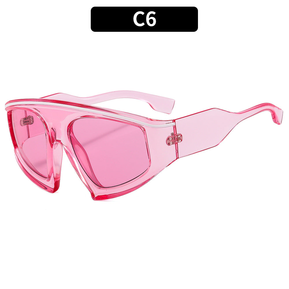Futuristische Geometrische Schild Sonnenbrille