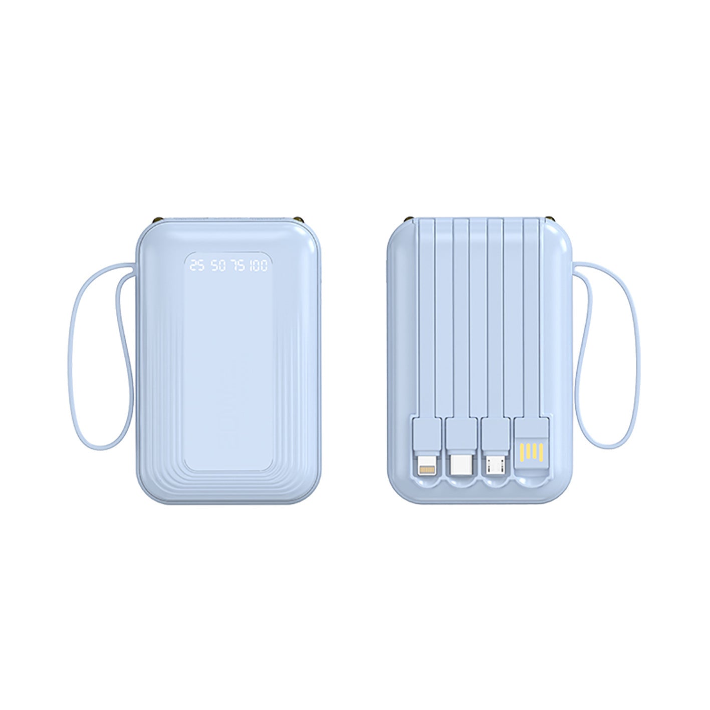 Multifunktionale Powerbank mit Integriertem Kabelsystem Brehn