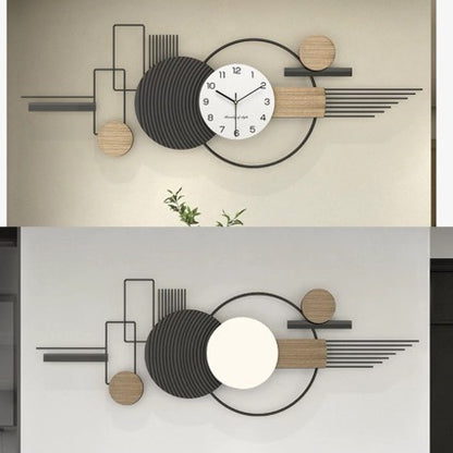 Moderne Künstlerische Wanduhr mit geometrischem Design Brehn