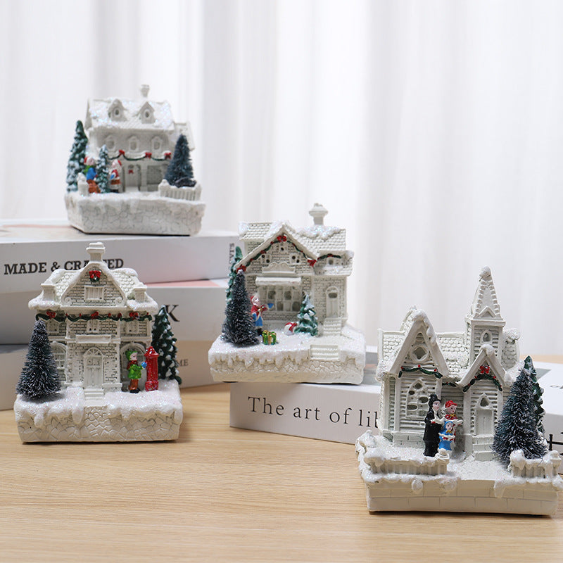 Vintage Winterdorf Dekoration Brehn