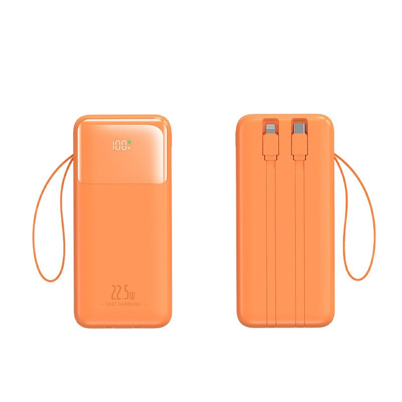 Tragbare Powerbank mit Integriertem Ladekabel und Schnellladefunktion Brehn
