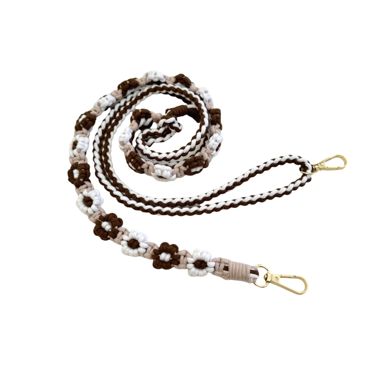 Macrame-Hundeleine mit floralen Details Brehn