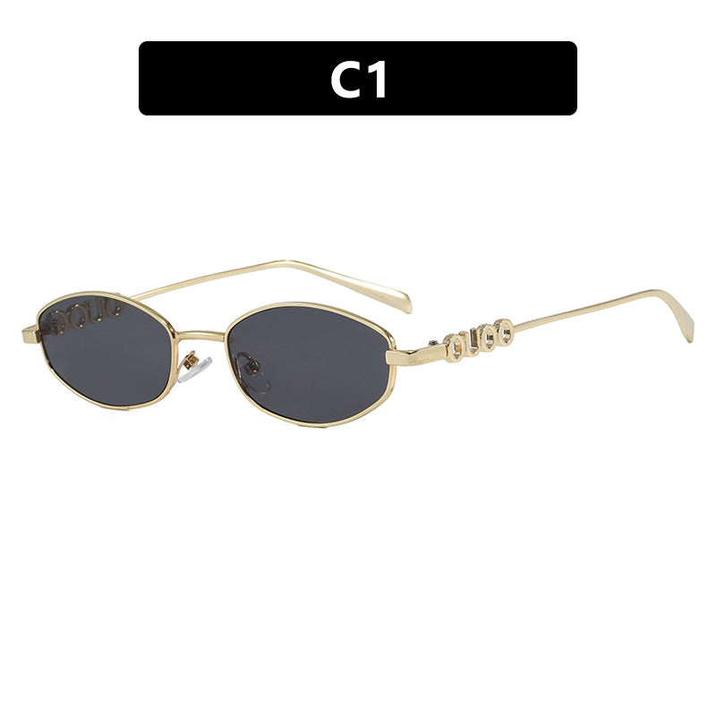 Damen modische Sonnenbrille mit elegantem Edelstahlrahmen und UV-Schutz Brehn