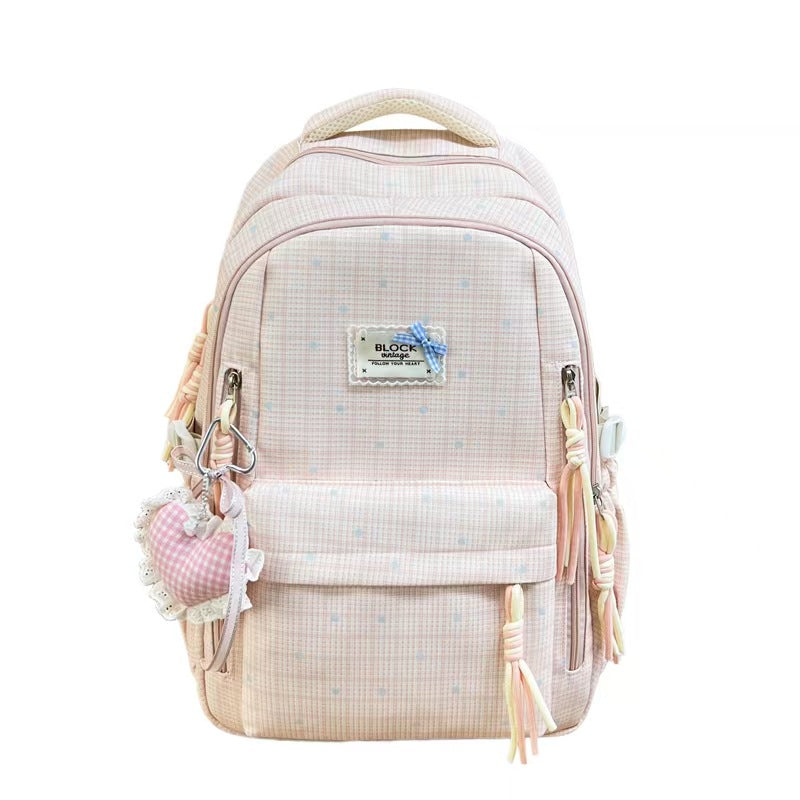Stylischer Gingham-Muster-Rucksack Brehn
