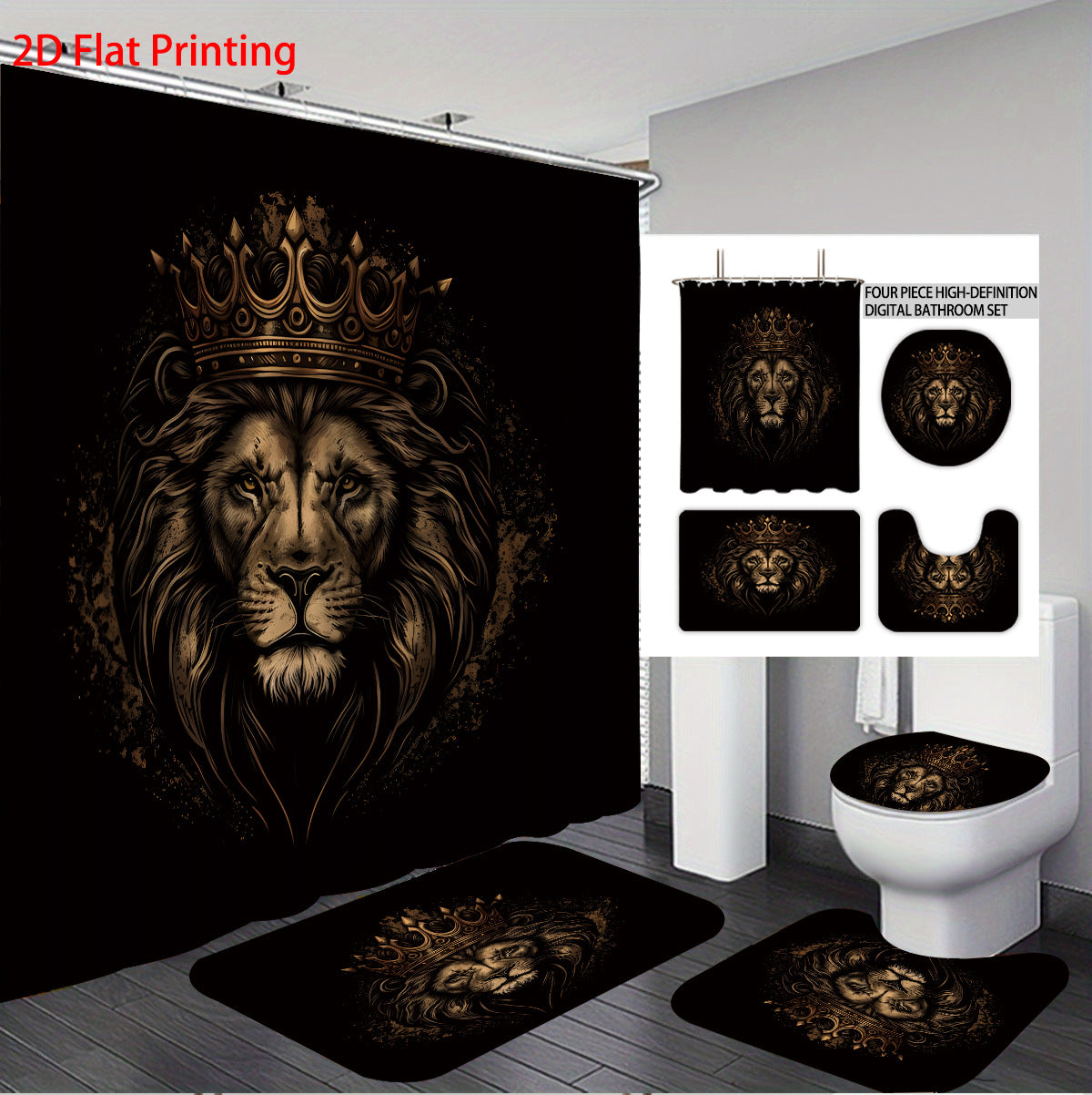 Digital Lion Themed Badezimmer Set Brehn