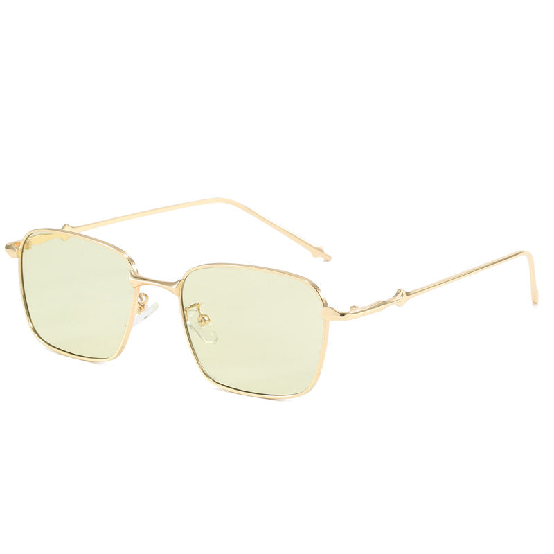 Damen elegante quadratische Sonnenbrille mit hochwertigem Metallrahmen Brehn