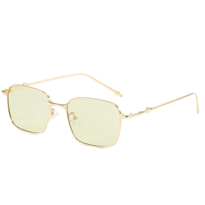 Damen elegante quadratische Sonnenbrille mit hochwertigem Metallrahmen Brehn
