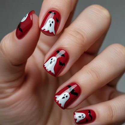 Halloween-Themen Acryl-Nagelkunst Brehn