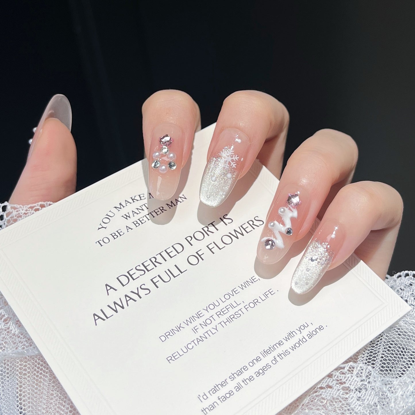 Festliche Charakter-Themen Presse-auf-Nagelkunst Brehn