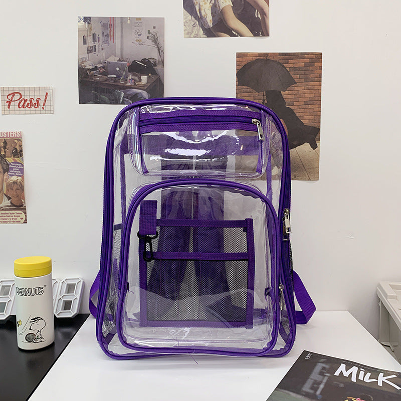 Transparenter Mehrfach-Taschen Klarer Schul-Rucksack Brehn