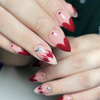 Blumen Herzförmiges Nagelkunst Set Brehn