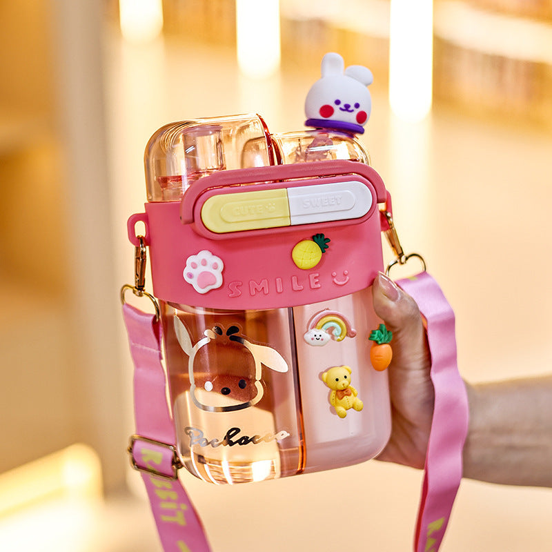 Damen Trinkflasche mit interaktivem Design und praktischer Schultertragefunktion Brehn