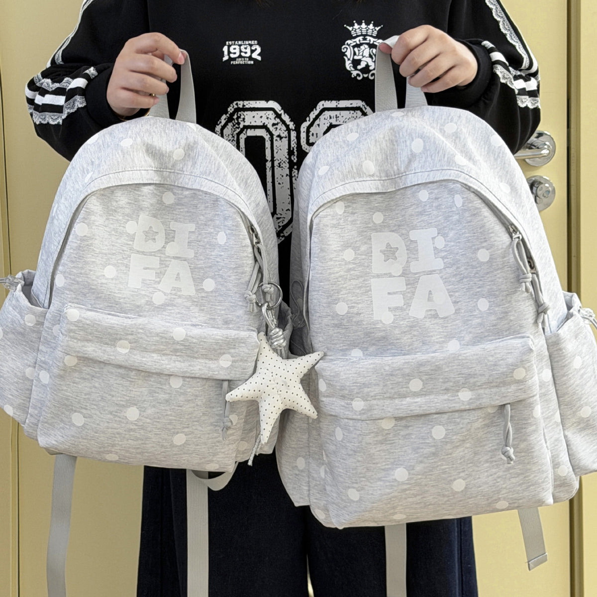 Stylische Sternen-Print Schulrucksack Brehn