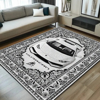 Dekorativer Auto-Themen-Teppich