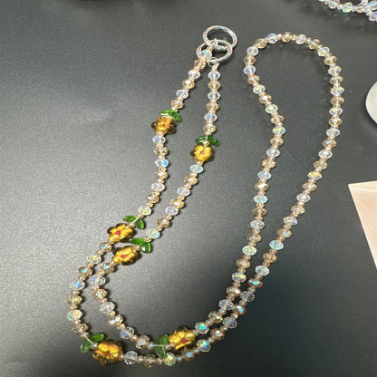 Dekorativer floraler Perlenhalsband Brehn