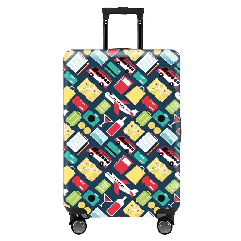 Damen Hartschalenkoffer mit buntem Reisemotiv Brehn