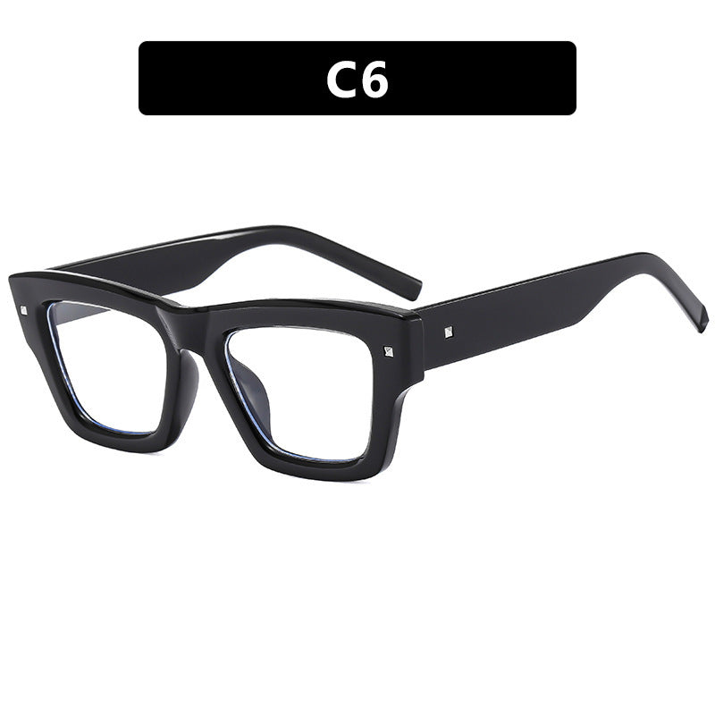 Damen modische rechteckige Brille mit facettenreichem Design Brehn