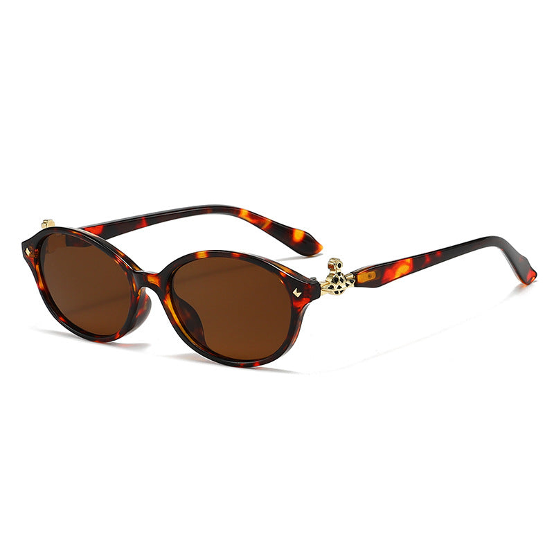 Damen modische optische Brille im eleganten Ova-Design mit goldenen Akzenten Brehn