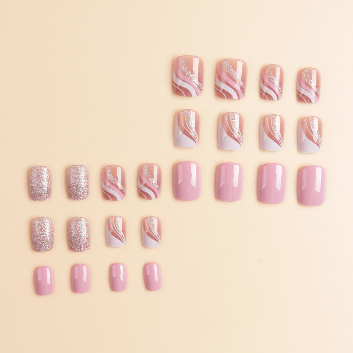 Künstlerisches Glitter-Nageldesign-Set Brehn