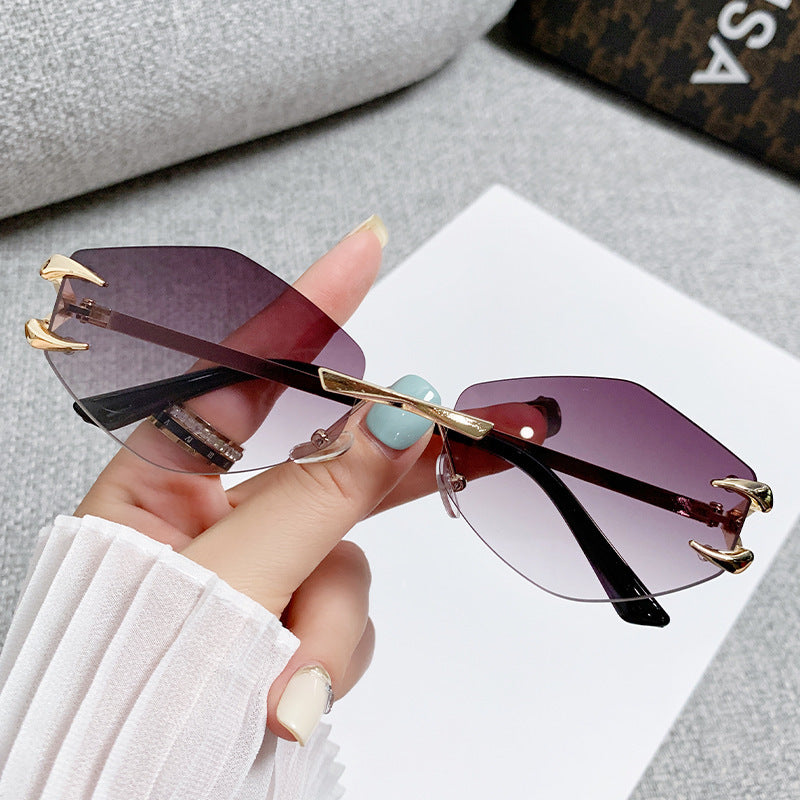 Damen geometrische Oversized-Sonnenbrille Brehn