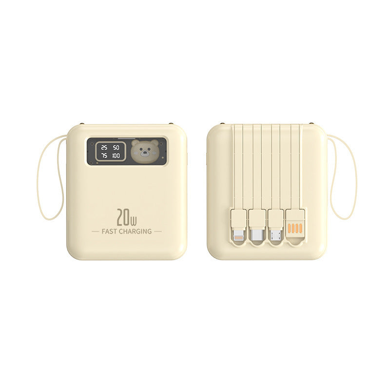 Tragbare Powerbank mit Integrierter Led-Anzeige und Multifunktionalen Ladeanschlüssen Brehn