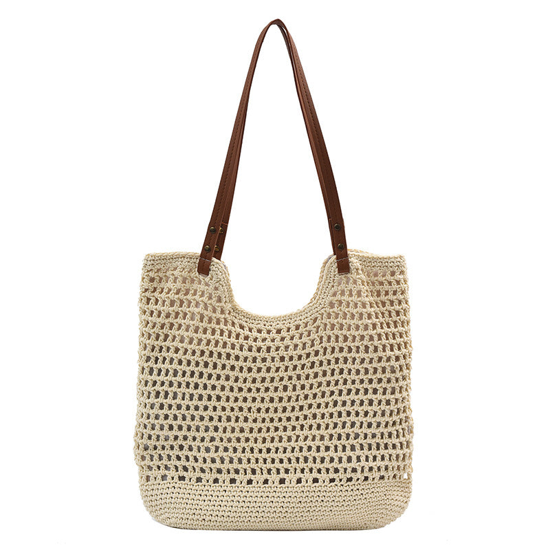 Handgewebte Seegras Strandtasche