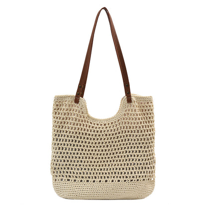 Handgewebte Seegras Strandtasche