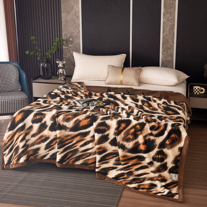 Plüsch-Mikrofaser-Fleece-Wurfdecke mit Silhouette-Blumenmuster