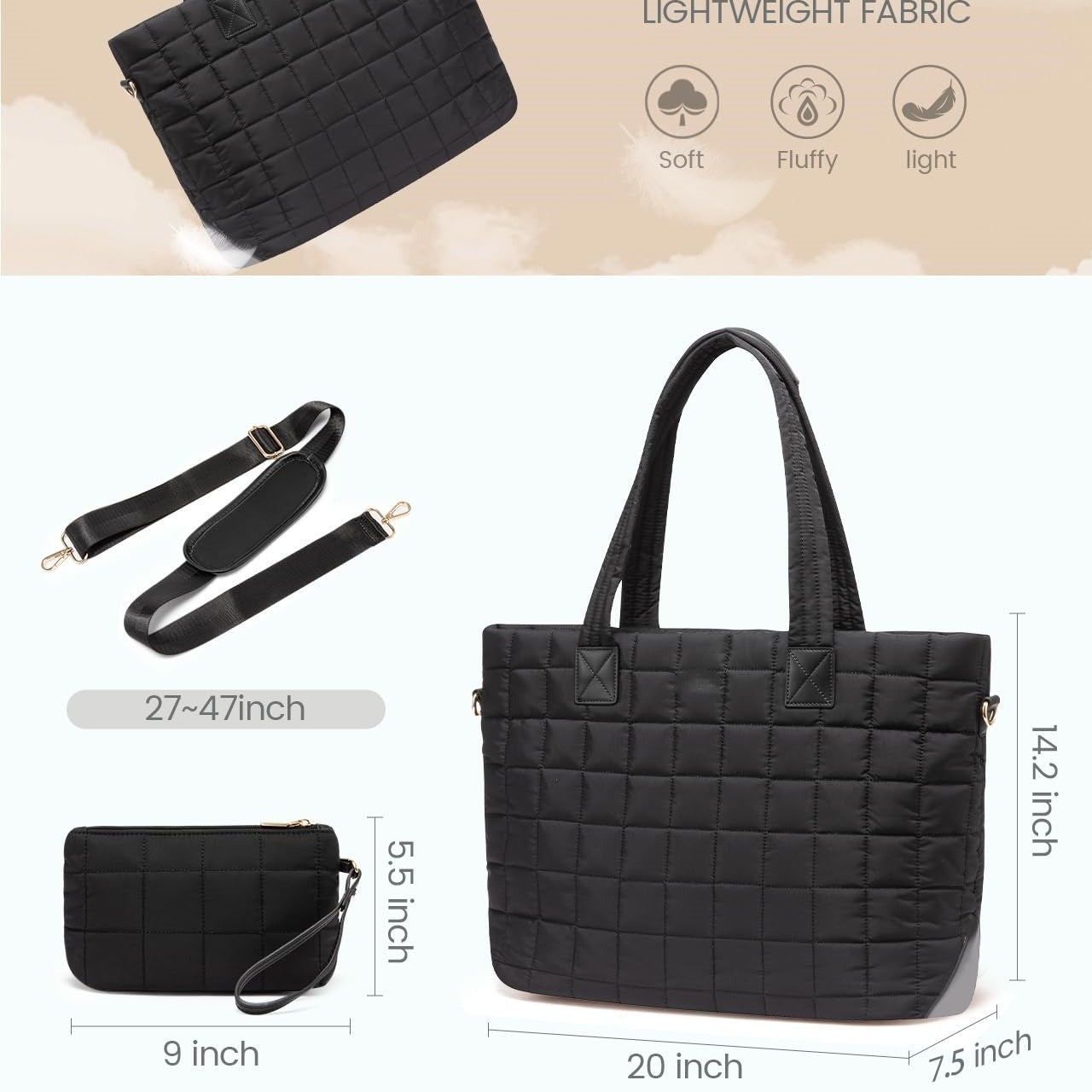 Gepolsterte Alltags-Handtasche Brehn