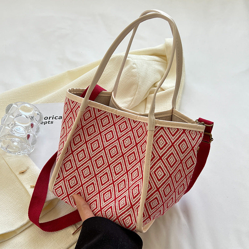 Geometrisch gemustertes Tote Bag