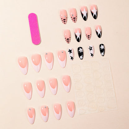 Stern-dekorierte Stiletto-Nagelkunst-Erweiterungen Brehn