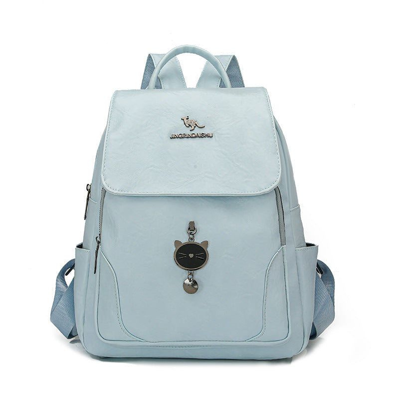 Süßer katzenmotivierter Leder-Rucksack Brehn