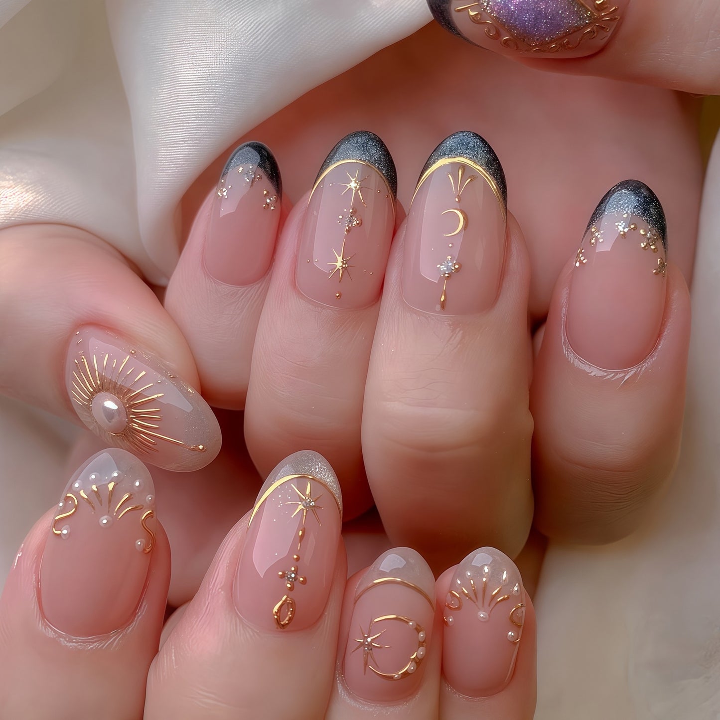 Himmlisch inspirierte dekorative Nagelkunst Brehn