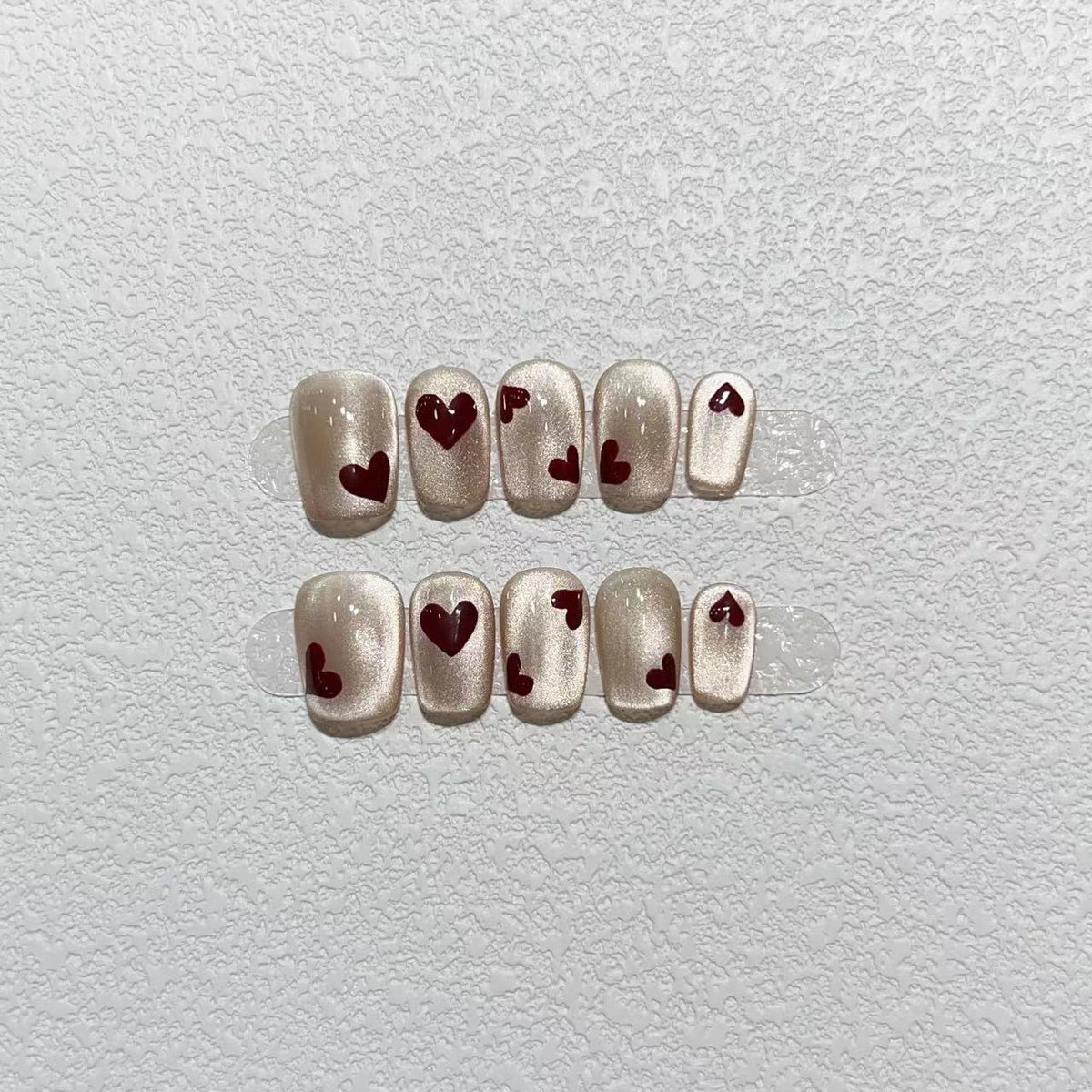 Herz-Muster Druck-Nagelkunst Set Brehn