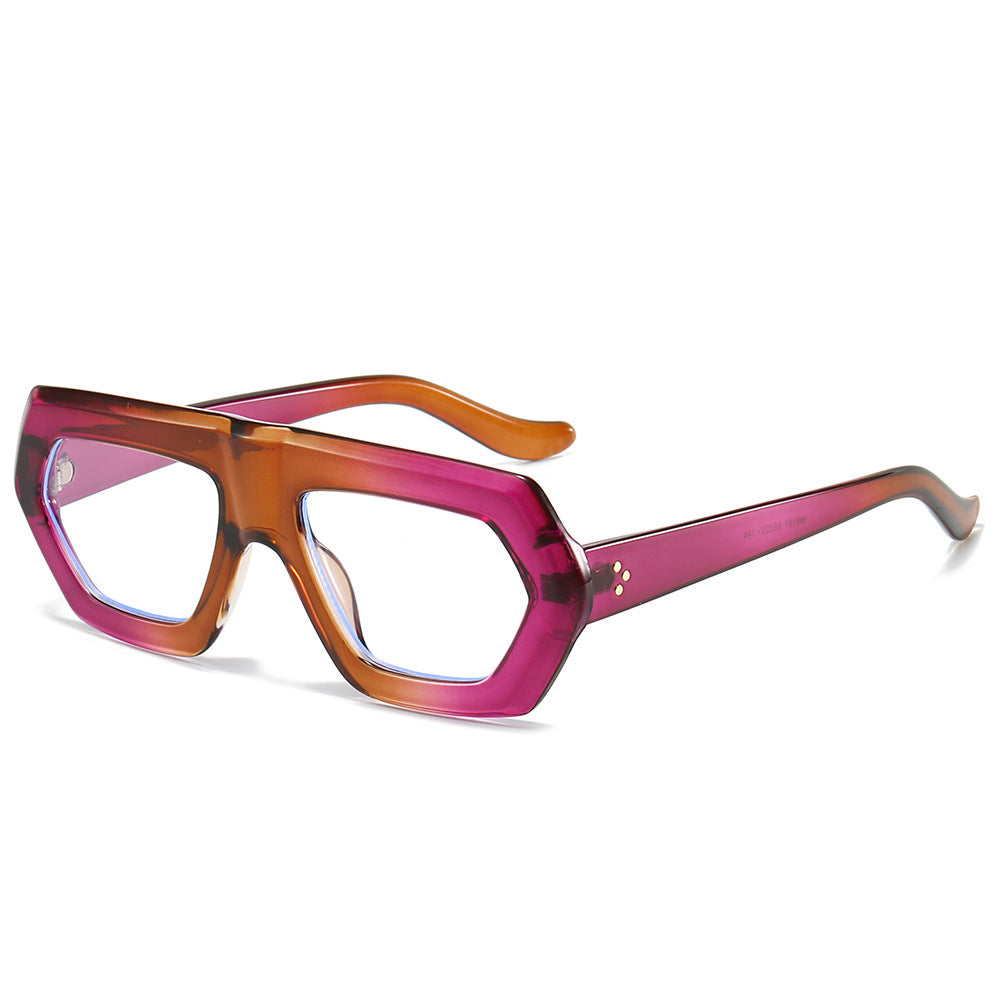 Damen modische optische Brille im extravaganten Hexagon-Design Brehn