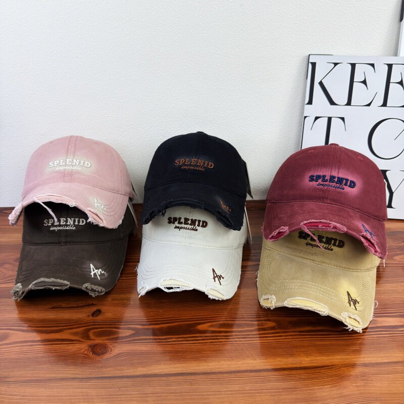 Damen Distressed Graphic Baseball Cap Brehn