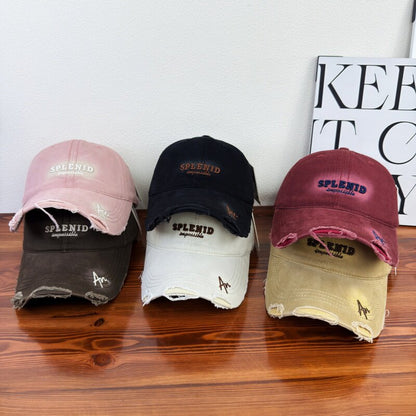 Damen Distressed Graphic Baseball Cap Brehn
