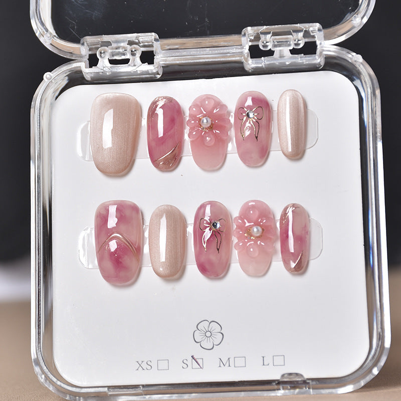 Dekorativer Floral Press-On Nagelset Brehn
