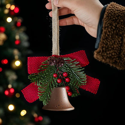 Festliche Weihnachtsglocke mit Tannenzapfen-Dekoration Brehn
