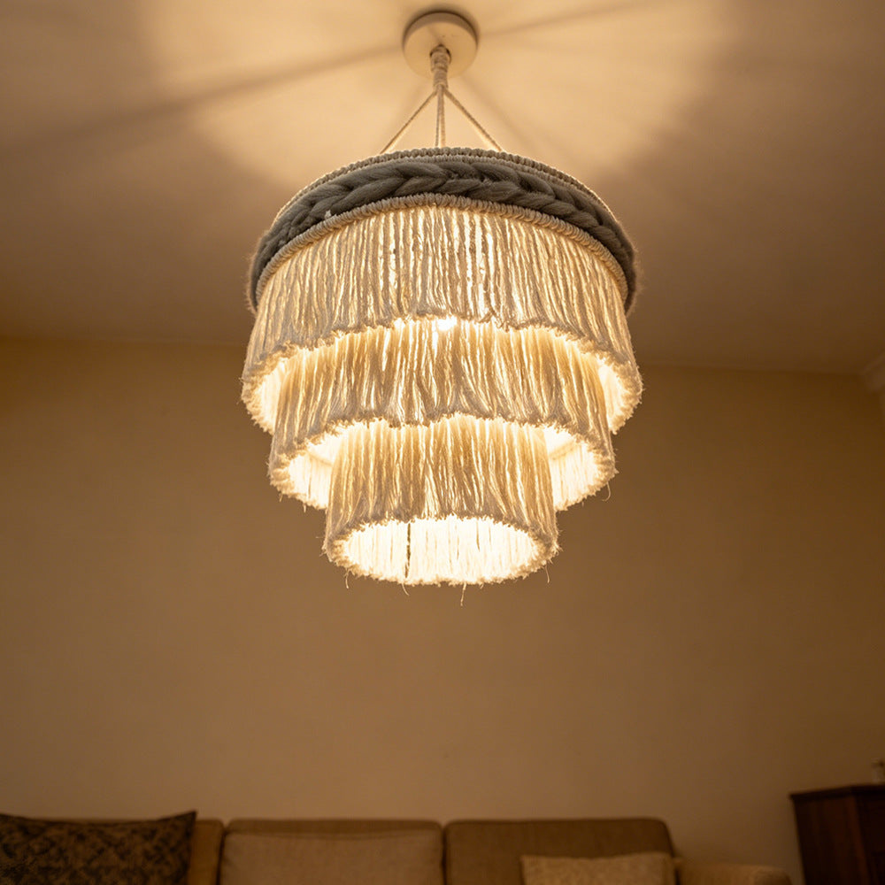 Moderne Makramee Pendelleuchte