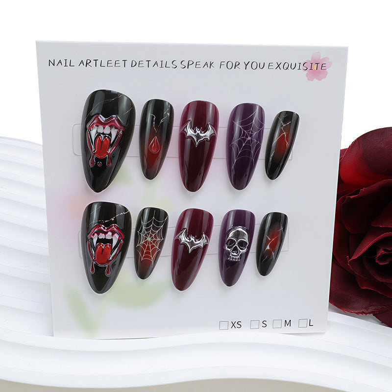 Halloween Kunstnagelset mit gruseligen Halloween-Motiven Brehn