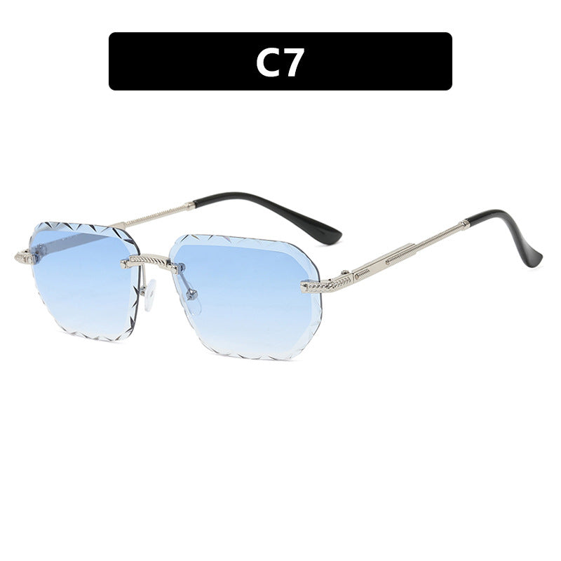 Damen geometrische Sonnenbrille mit verspiegelten Gläsern und robustem Rahmen Brehn