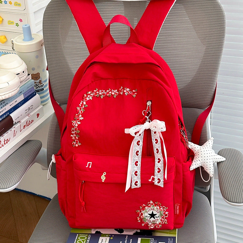 Blumenverzierte Alltag-Rucksack Brehn
