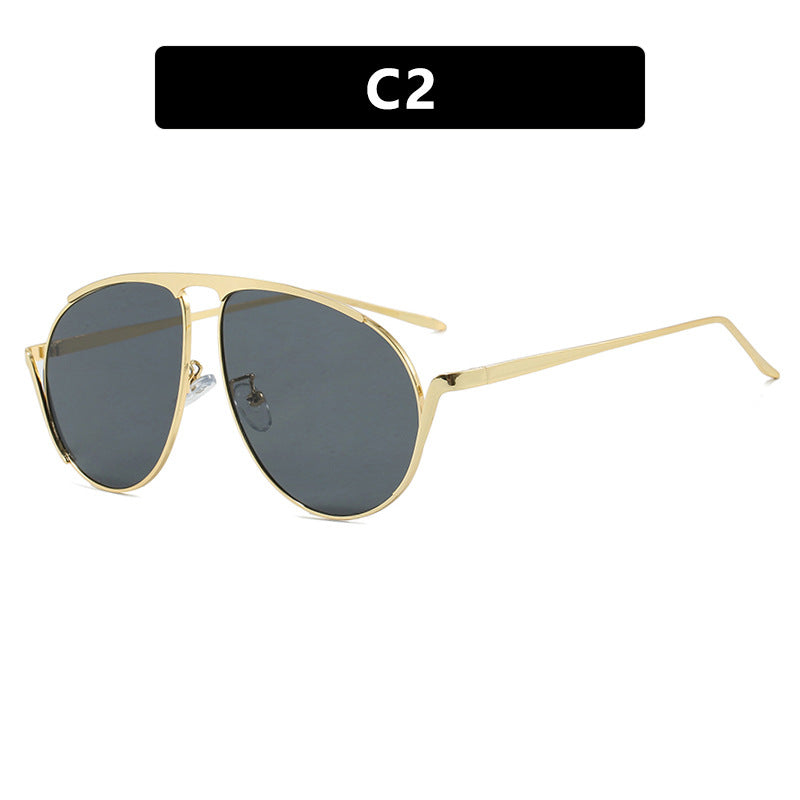 Damen modische Piloten-Sonnenbrille mit polarisierten Gläsern und elegantem Metallrahmen Brehn